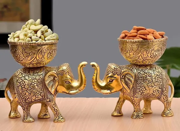 Elephant_Decorative_Metal_Serveware_with_Bowl_set_of_2