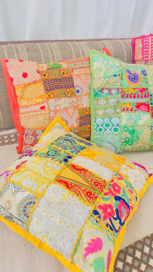 Hand_embroidered_Bohemian_Patchwork_Cushion_Cover__Pink