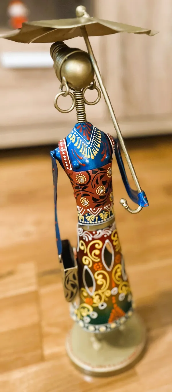 Chic_Umbrella_Doll_Warli_Art_Showpiece_-__Blue