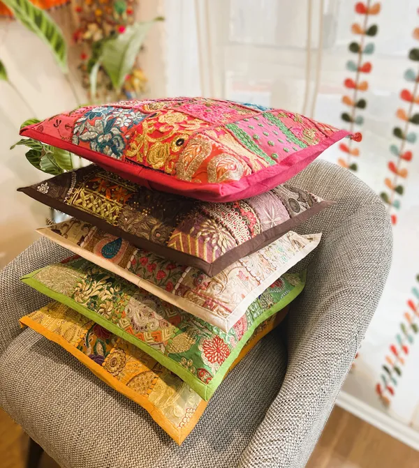 Hand_embroidered_Bohemian_Patchwork_Cushion_Cover__Green