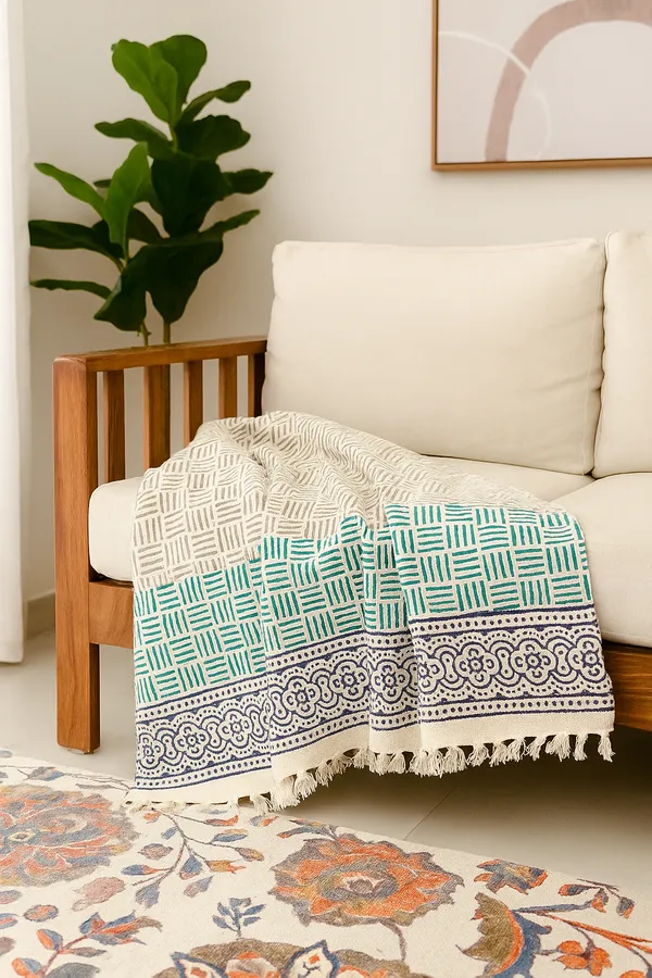Evergreen_Patterned_Organic_Jute_Cotton_Handblock_Print_Handwoven_Sofa_Throw