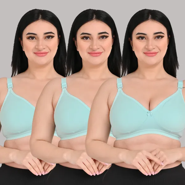 Pack_Of_3_Women's_Cotton_Blend_Solid_Full_Coverage_Ethnic_Daily_Wear_Non_Padded_Bra