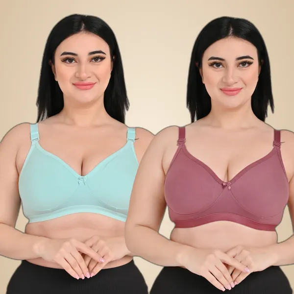 Pack_Of_2_Women's_Cotton_Blend_Solid_Full_Coverage_Ethnic_Daily_Wear_Non_Padded_Bra