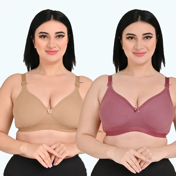 Pack_Of_2_Women's_Cotton_Blend_Solid_Full_Coverage_Ethnic_Daily_Wear_Non_Padded_Bra