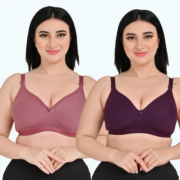 Pack_Of_2_Women's_Cotton_Blend_Solid_Full_Coverage_Ethnic_Daily_Wear_Non_Padded_Bra