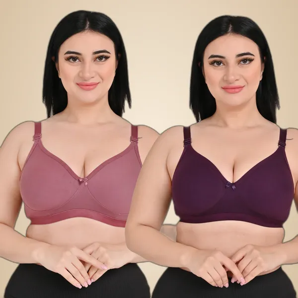 Pack_Of_2_Women's_Cotton_Blend_Solid_Full_Coverage_Ethnic_Daily_Wear_Non_Padded_Bra