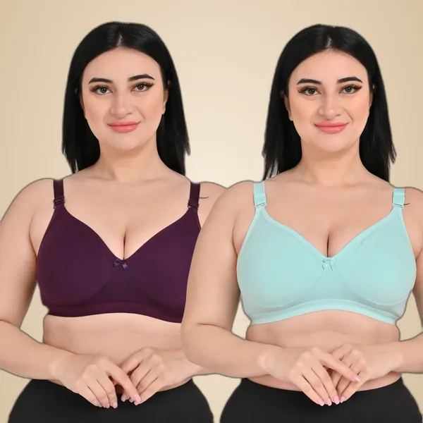 Pack_Of_2_Women's_Cotton_Blend_Solid_Full_Coverage_Ethnic_Daily_Wear_Non_Padded_Bra