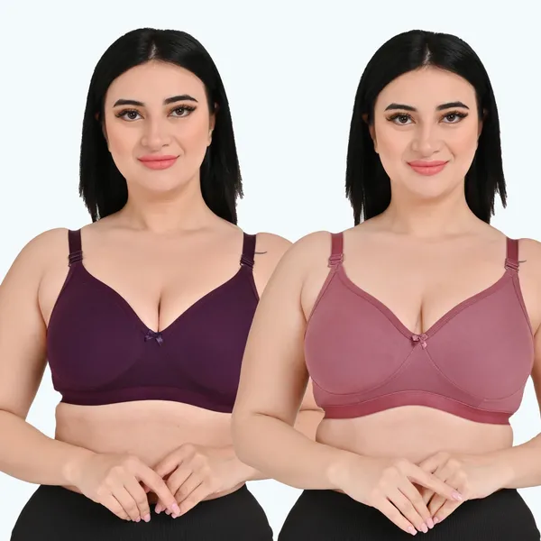 Pack_Of_2_Women's_Cotton_Blend_Solid_Full_Coverage_Ethnic_Daily_Wear_Non_Padded_Bra