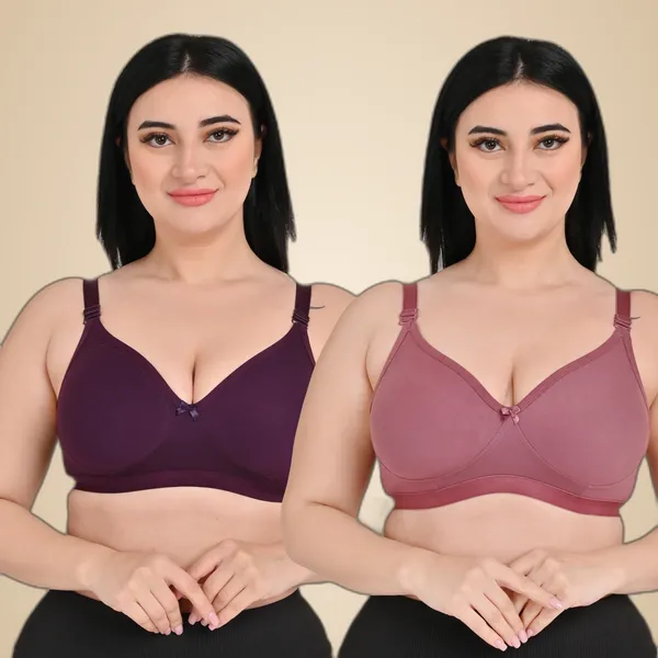 Pack_Of_2_Women's_Cotton_Blend_Solid_Full_Coverage_Ethnic_Daily_Wear_Non_Padded_Bra