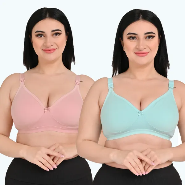Pack_Of_2_Women's_Cotton_Blend_Solid_Full_Coverage_Ethnic_Daily_Wear_Non_Padded_Bra