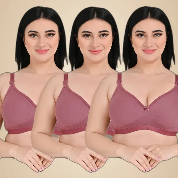 Pack_Of_3_Women's_Cotton_Blend_Solid_Full_Coverage_Ethnic_Daily_Wear_Non_Padded_Bra