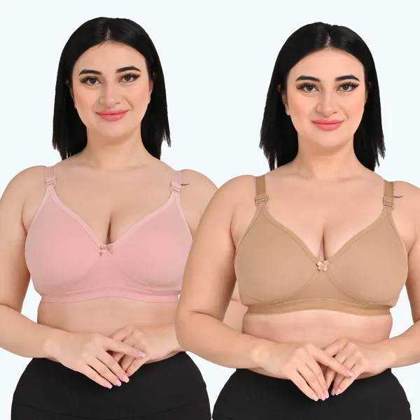 Pack_Of_2_Women's_Cotton_Blend_Solid_Full_Coverage_Ethnic_Daily_Wear_Non_Padded_Bra