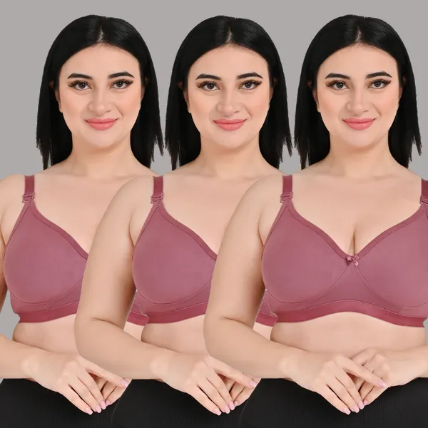 Pack_Of_3_Women's_Cotton_Blend_Solid_Full_Coverage_Ethnic_Daily_Wear_Non_Padded_Bra