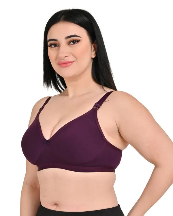 Pack_Of_1_Women's_Cotton_Blend_Solid_Full_Coverage_Ethnic_Daily_Wear_Non_Padded_Bra