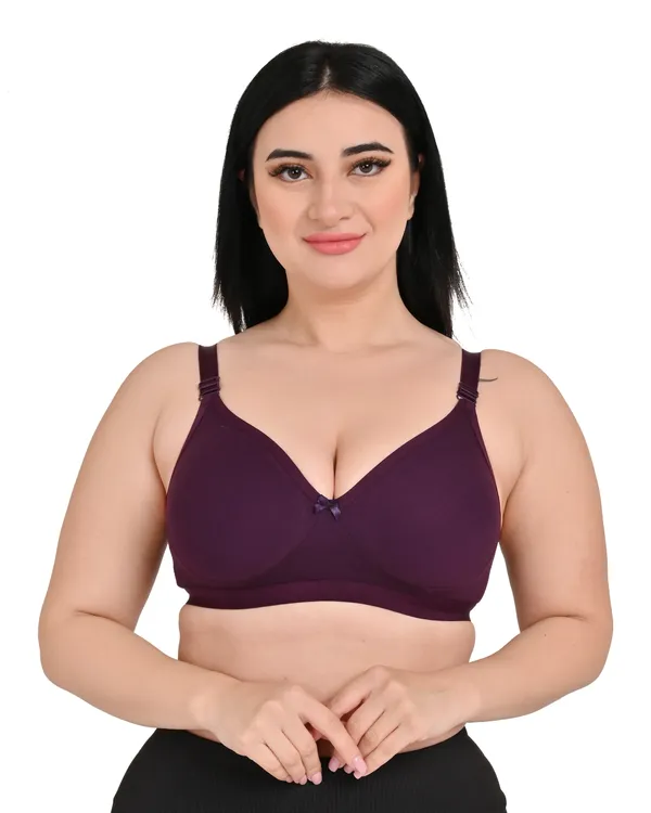 Pack_Of_1_Women's_Cotton_Blend_Solid_Full_Coverage_Ethnic_Daily_Wear_Non_Padded_Bra