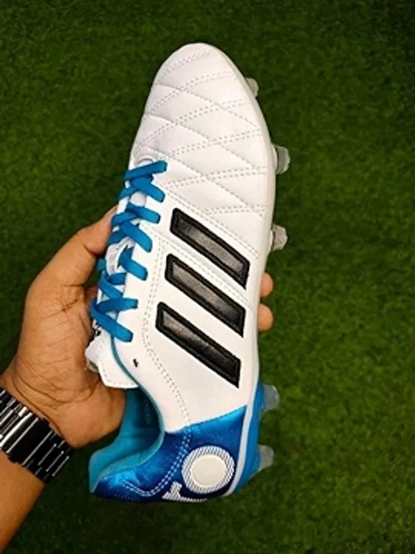 White_&_Blue_11_Pro_Kroos_Football_Boots_For_Unisex