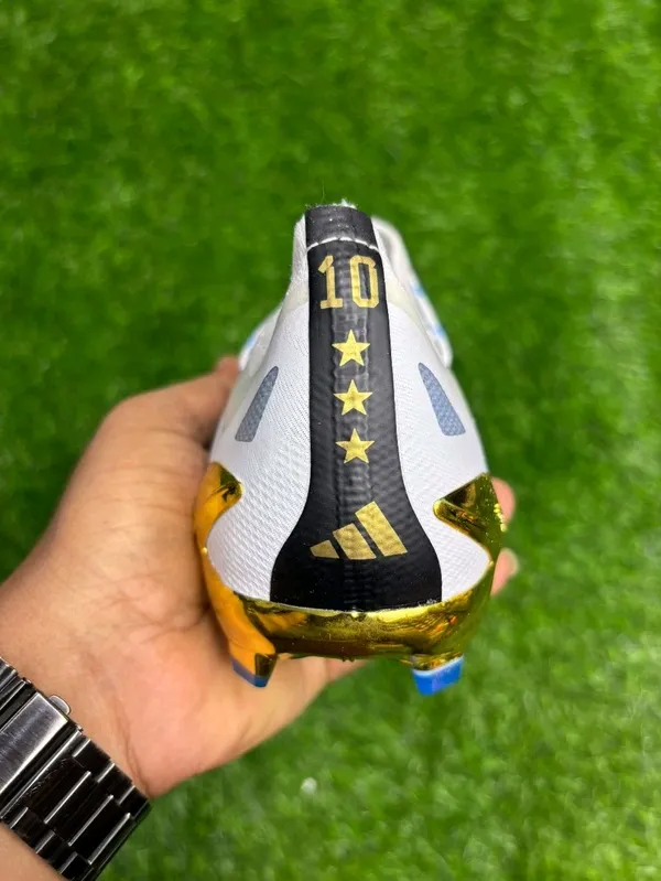 White_&_Gold_X_Crazyfast_Messi_Golden_Football_Boots_With_Lace_Fg_For_Unisex