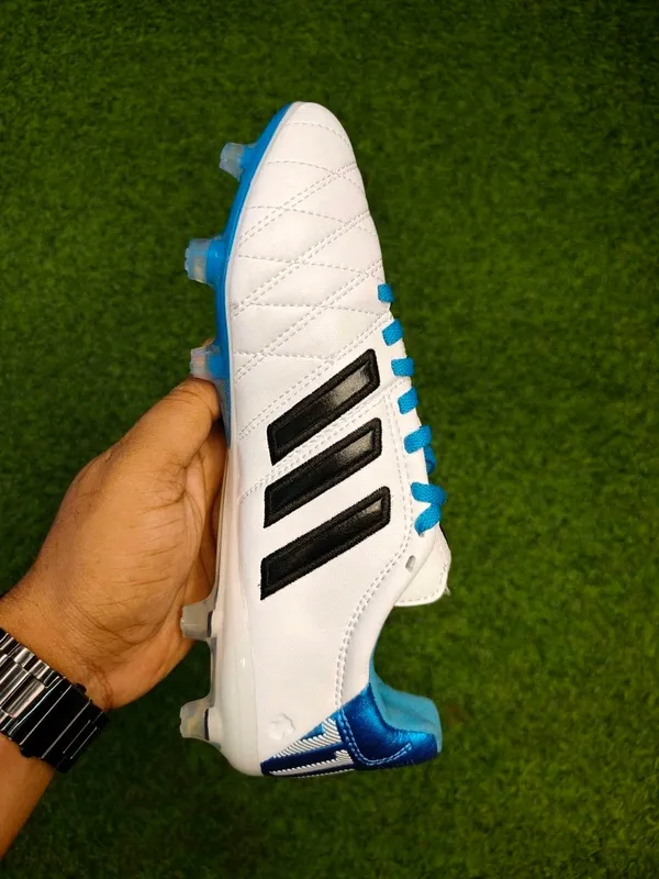 White_&_Blue_11_Pro_Kroos_Football_Boots_For_Unisex