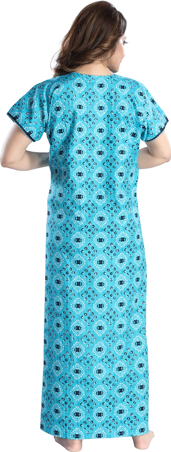 Blue_Cotton_Floral_Regular_Nighty_For_Women