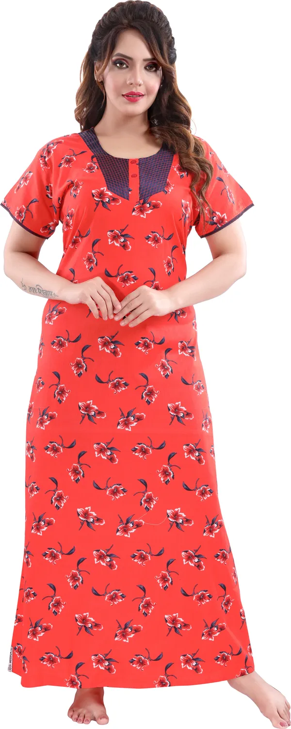 Red_Cotton_Printed_Regular_Nighty_For_Women