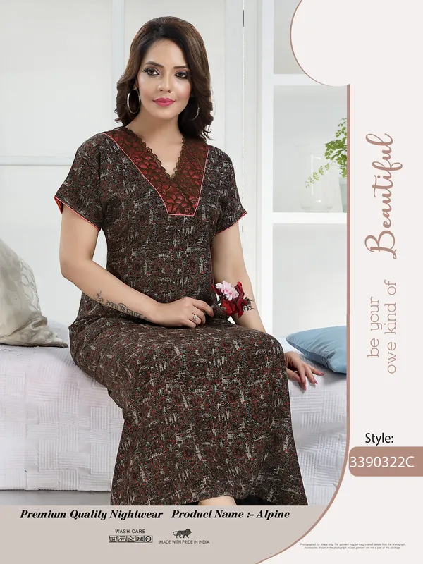 Black_Alpine_Night_Gown/Night_Dress_for_women