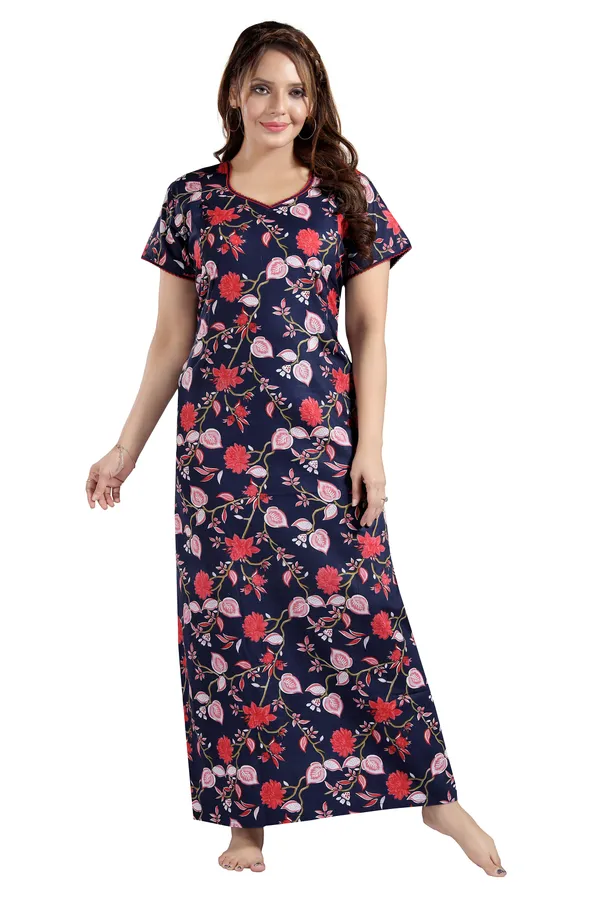 Dark_Blue_Cotton_Floral_Regular_Maternity_&_Nursing_Nighty_For_Women