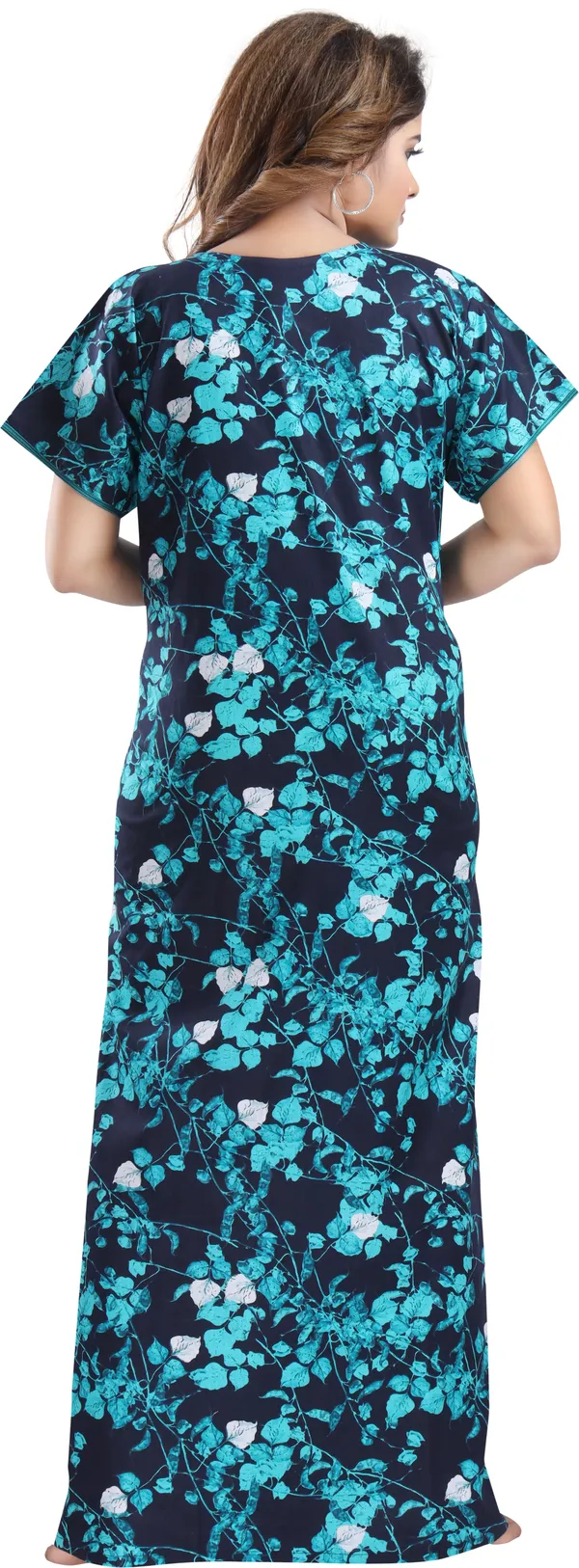 Green_Cotton_Floral_Regular_Nighty_For_Women