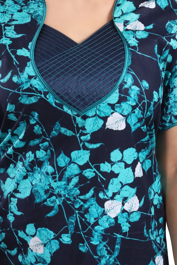 Green_Cotton_Floral_Regular_Nighty_For_Women