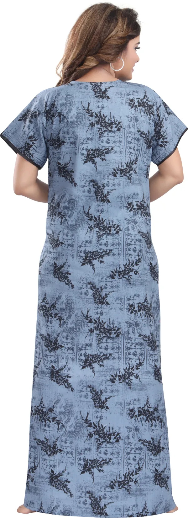 Grey_Cotton_Floral_Regular_Nighty_For_Women