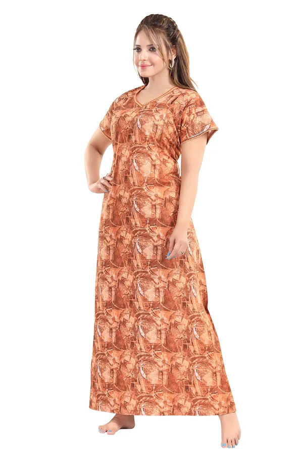 LIFE-TALE_Cotton_Feeding/Maternity_Nighty(Orange)