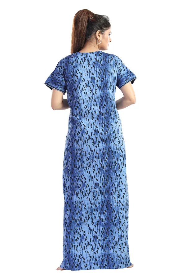 LIFE-TALE_Cotton_Feeding/Maternity_Nighty_for_women(Blue)