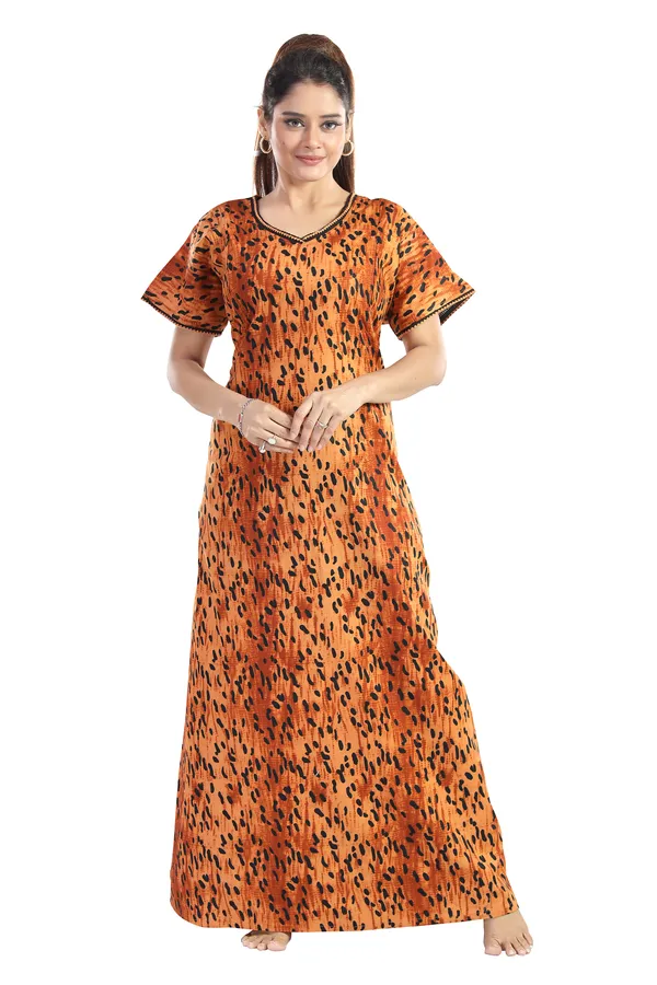 LIFE-TALE_Cotton_Feeding/Maternity_Nighty_for_women(Gold)