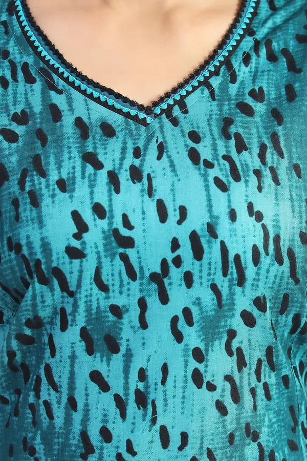 LIFE-TALE_Cotton_Feeding/Maternity_Nighty_for_women(Green)