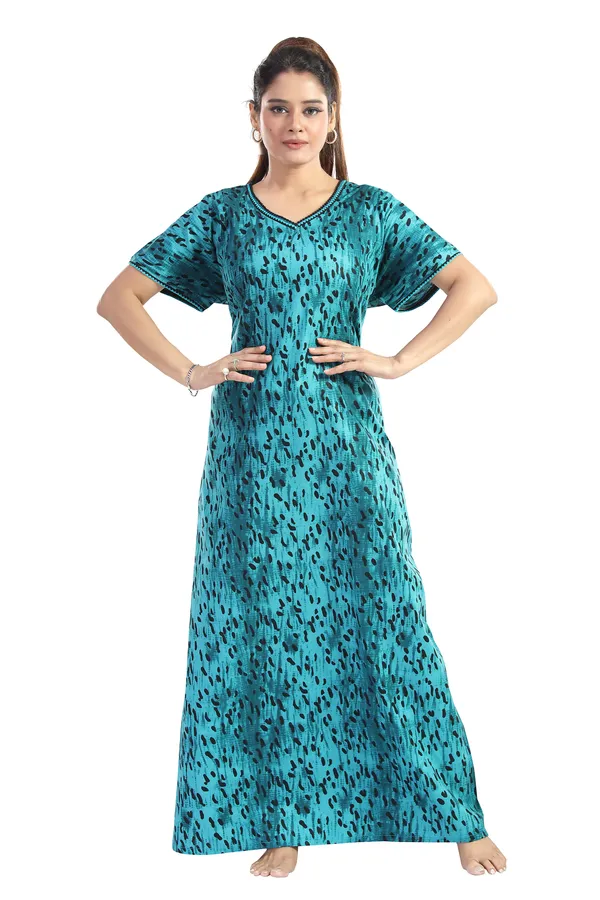 LIFE-TALE_Cotton_Feeding/Maternity_Nighty_for_women(Green)