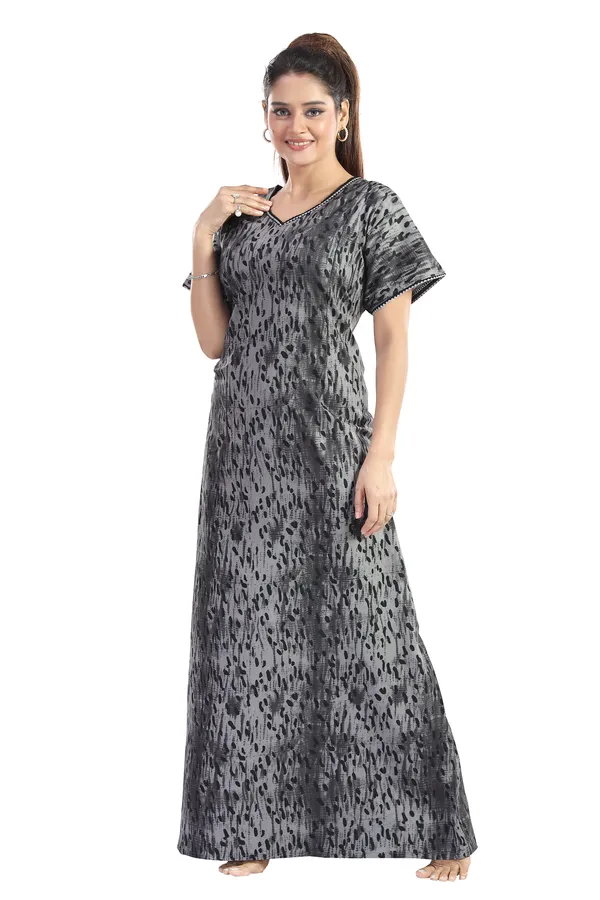 LIFE-TALE_Cotton_Feeding/Maternity_Nighty_for_women(Grey)