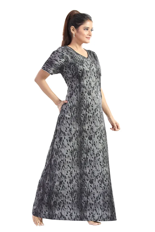 LIFE-TALE_Cotton_Feeding/Maternity_Nighty_for_women(Grey)