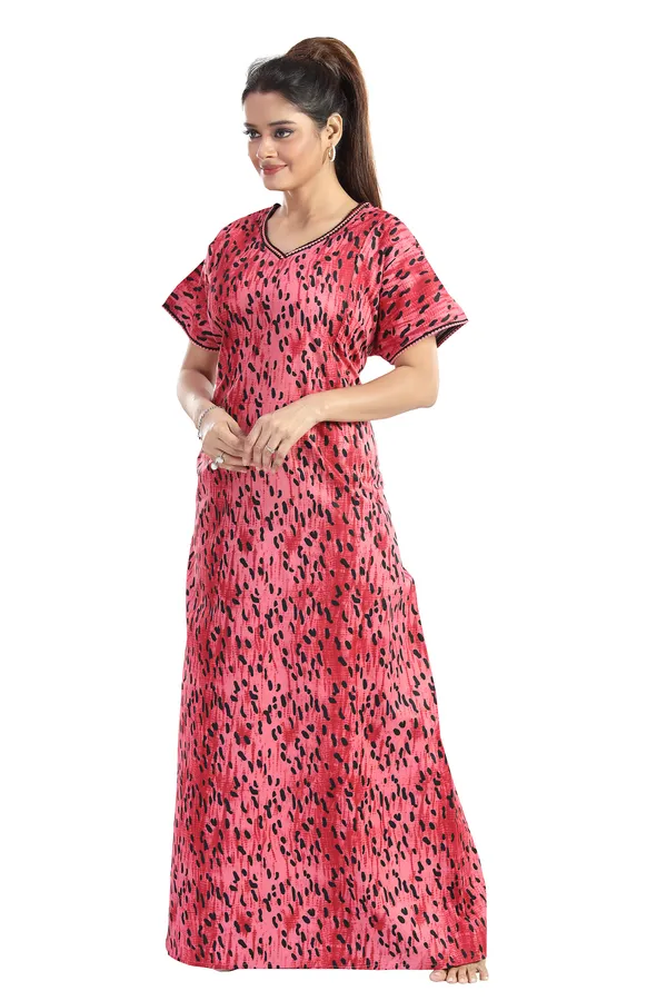 LIFE-TALE_Cotton_Feeding/Maternity_Nighty_for_women(Red)