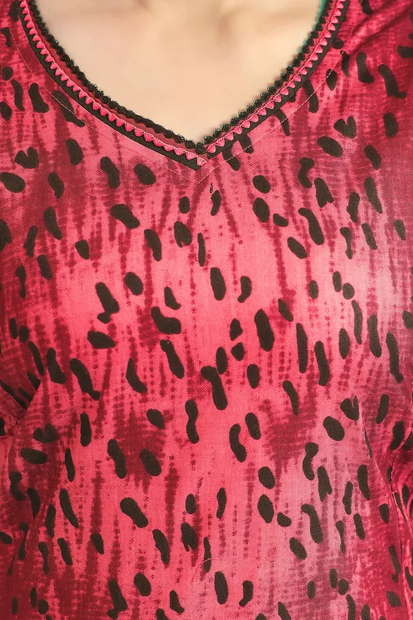 LIFE-TALE_Cotton_Feeding/Maternity_Nighty_for_women(Red)