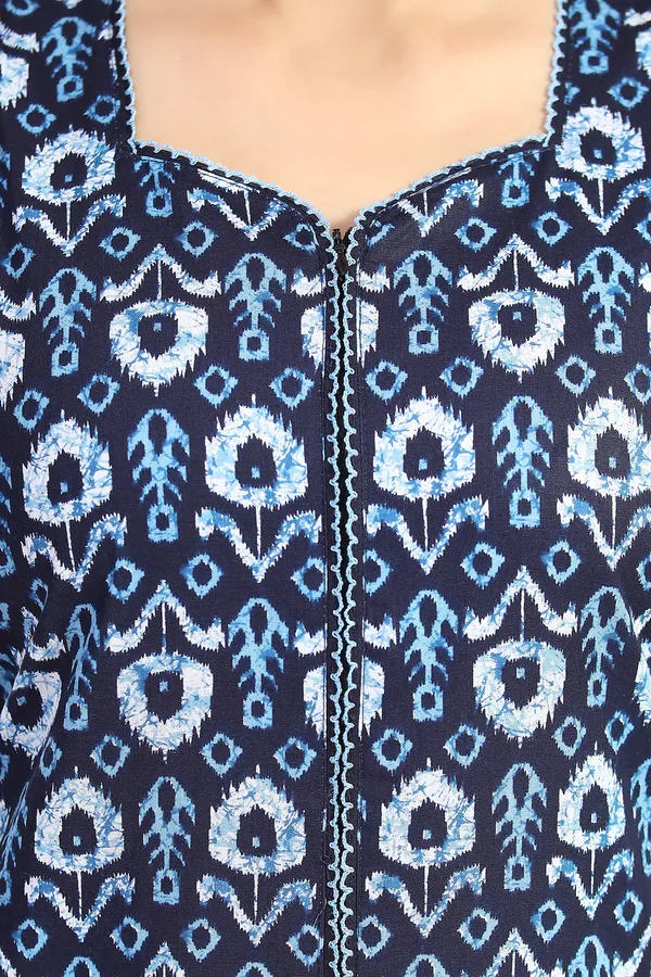 LIFE-TALE_Women_Cotton_Sleeveless_Nighty/Night_Gown/Night_Dress(Navy_Blue)
