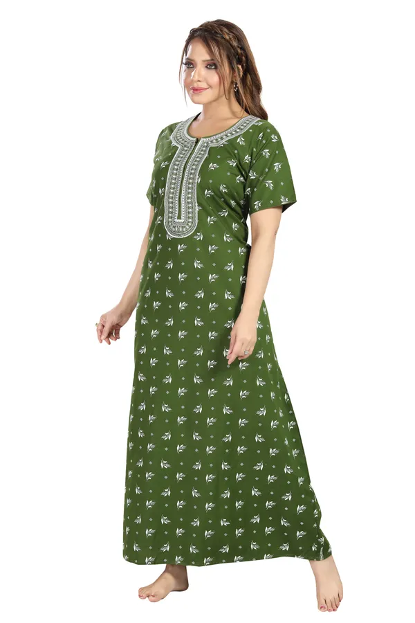 Mahendi_Cotton_Long_Zip_Feeding_Regular_Nighty_For_Women