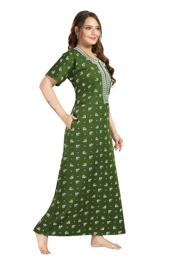Mahendi_Cotton_Long_Zip_Feeding_Regular_Nighty_For_Women