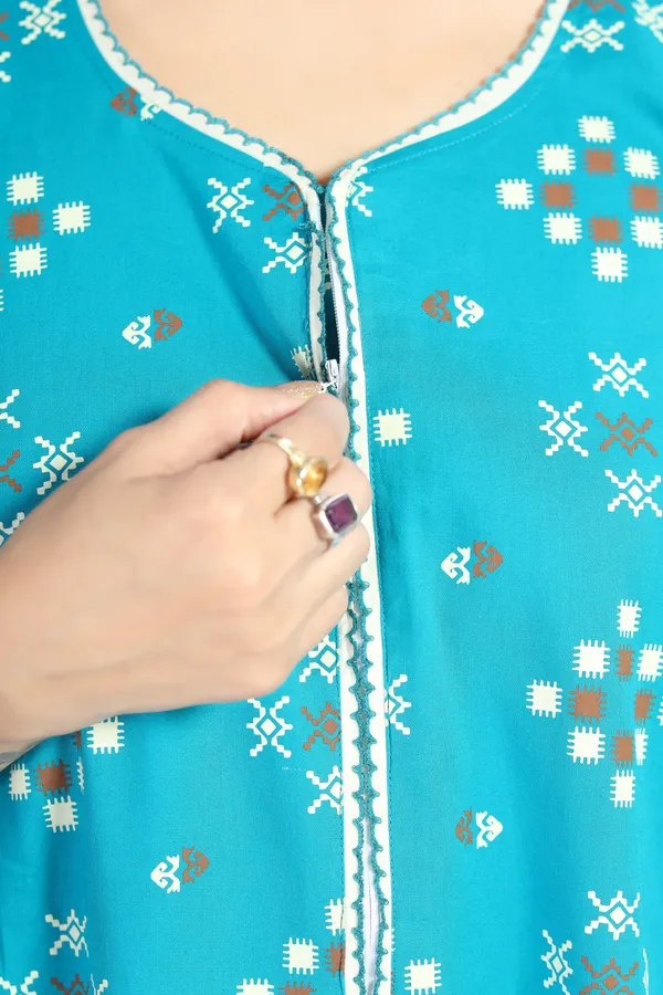 Blue_Cotton_Box_Print_Long_Zip_Feeding_Regular_Nighty_For_Women