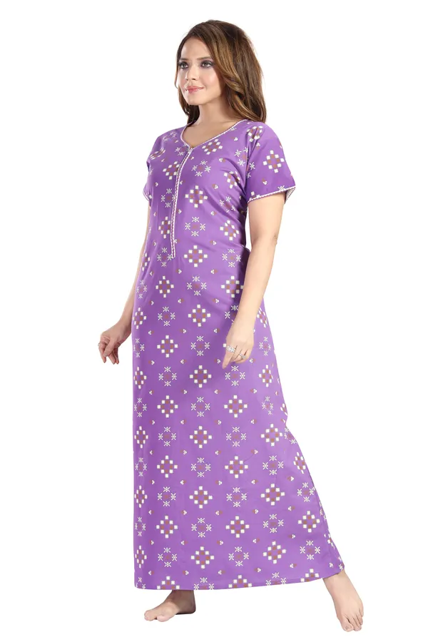 Purple_Cotton_Box_Print_Long_Zip_Feeding_Regular_Nighty_For_Women