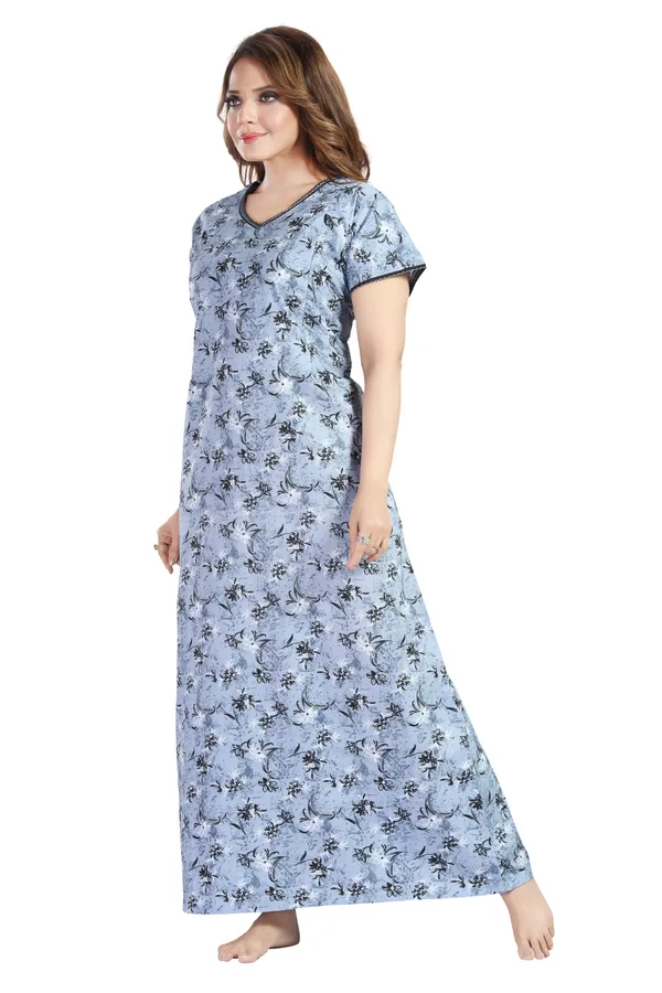 Grey_Cotton_Square_Print_Invisible_Zip_Feeding_Regular_Nighty_For_Women