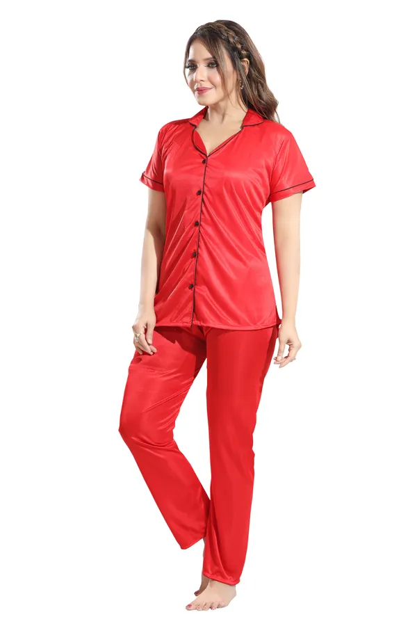 Red_Satin_Regular_Confortable_Night_Suit_Set_For_Women