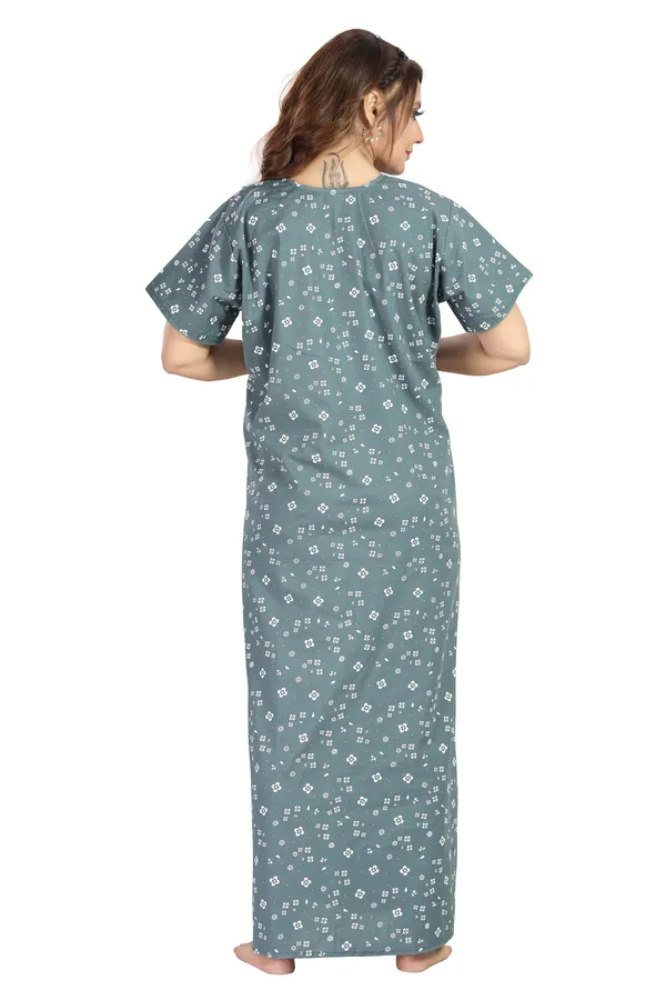 Grey_Cotton_Regular_Maternity_&_Feeding_Long_Zip_Nighty_For_Women
