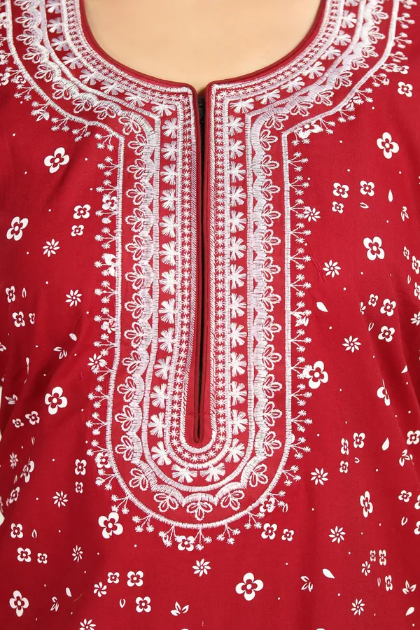 Maron_Cotton_Regular_Maternity_&_Feeding_Long_Zip_Nighty_For_Women