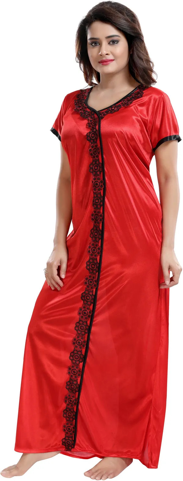 Red_Satin_Lace_Regular_Nighty_For_Women