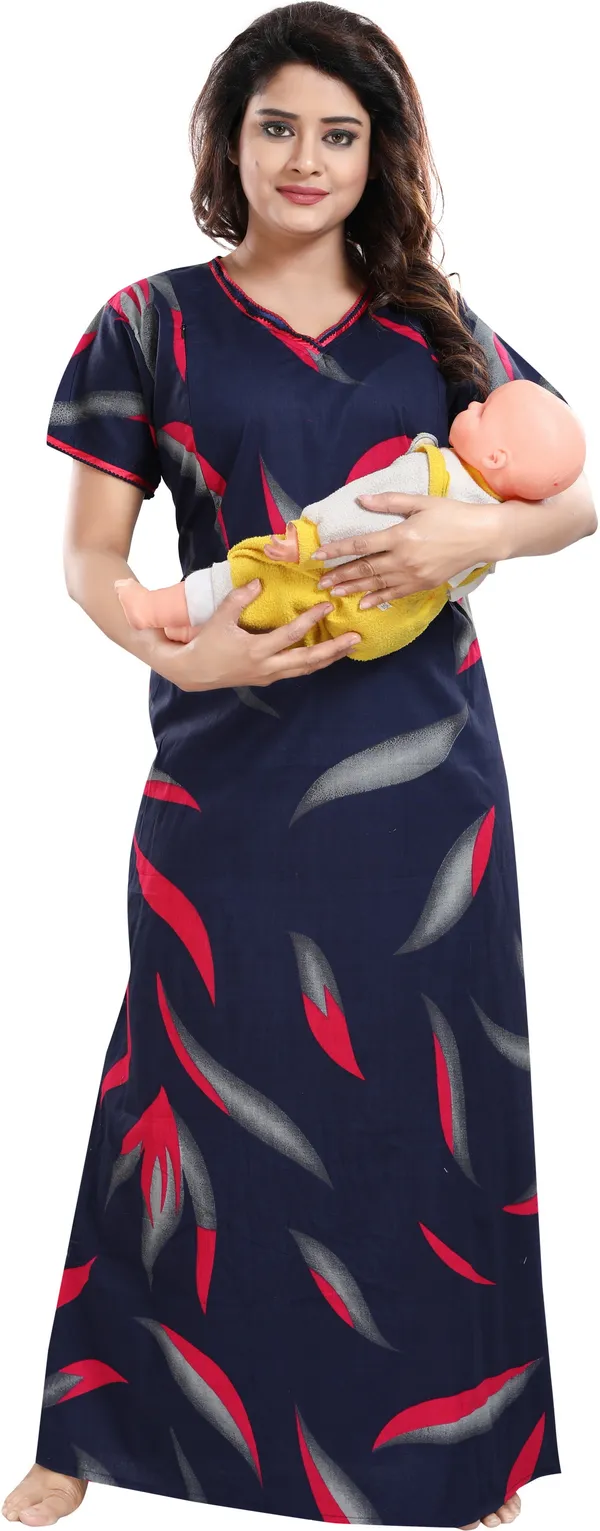 Multicolor_Cotton_Printed_Regular_Maternity_&_Nursing_Nighty_For_Women