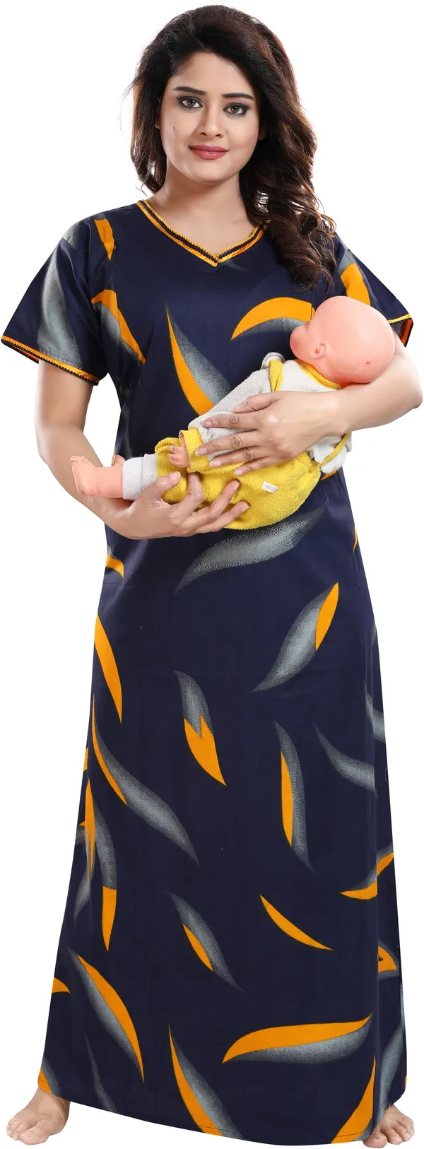Multicolor_Cotton_Printed_Regular_Maternity_&_Nursing_Nighty_For_Women